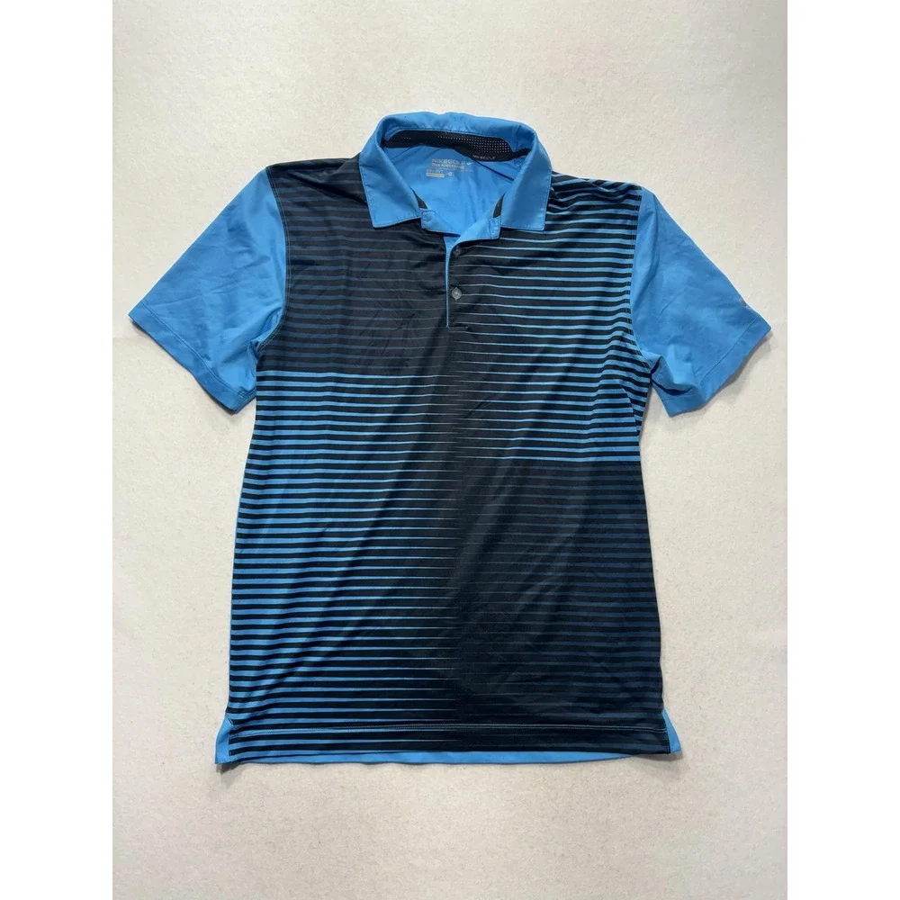 Nike Golf Tour Performance Polo Shirt Mens Medium Blue Dri-FIT Short Sleeve